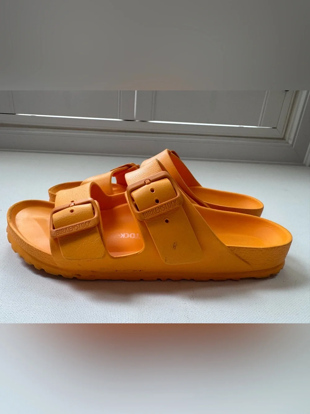 Birkenstock Arizona Essentials EVA Sandals Papaya Orange EU 38 US 7 Waterproof